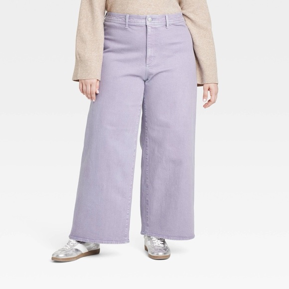 Universal Thread Sailor Wide Leg Ankle Jeans Purple size 17 - Picture 1 of 7